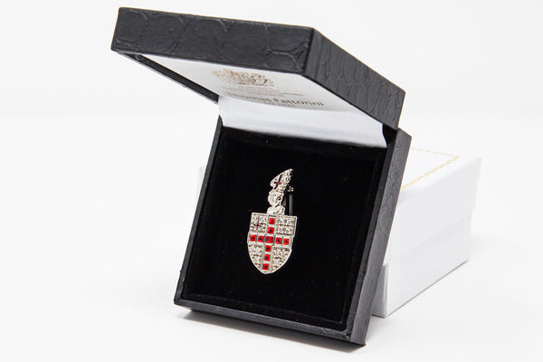 Diamante City of London shield brooch