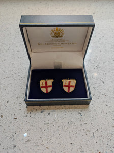 Silver gilt City of London shield cufflinks