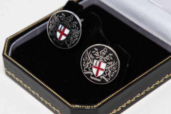 Black City of London Coat of Arms cufflinks