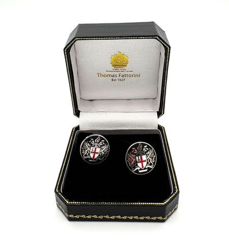 Black City of London Coat of Arms cufflinks