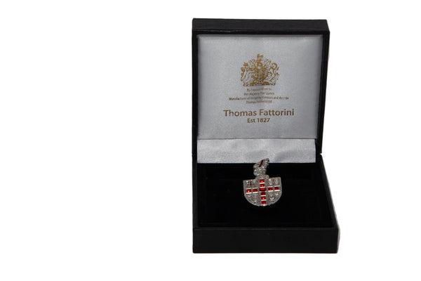 Diamante City of London shield brooch