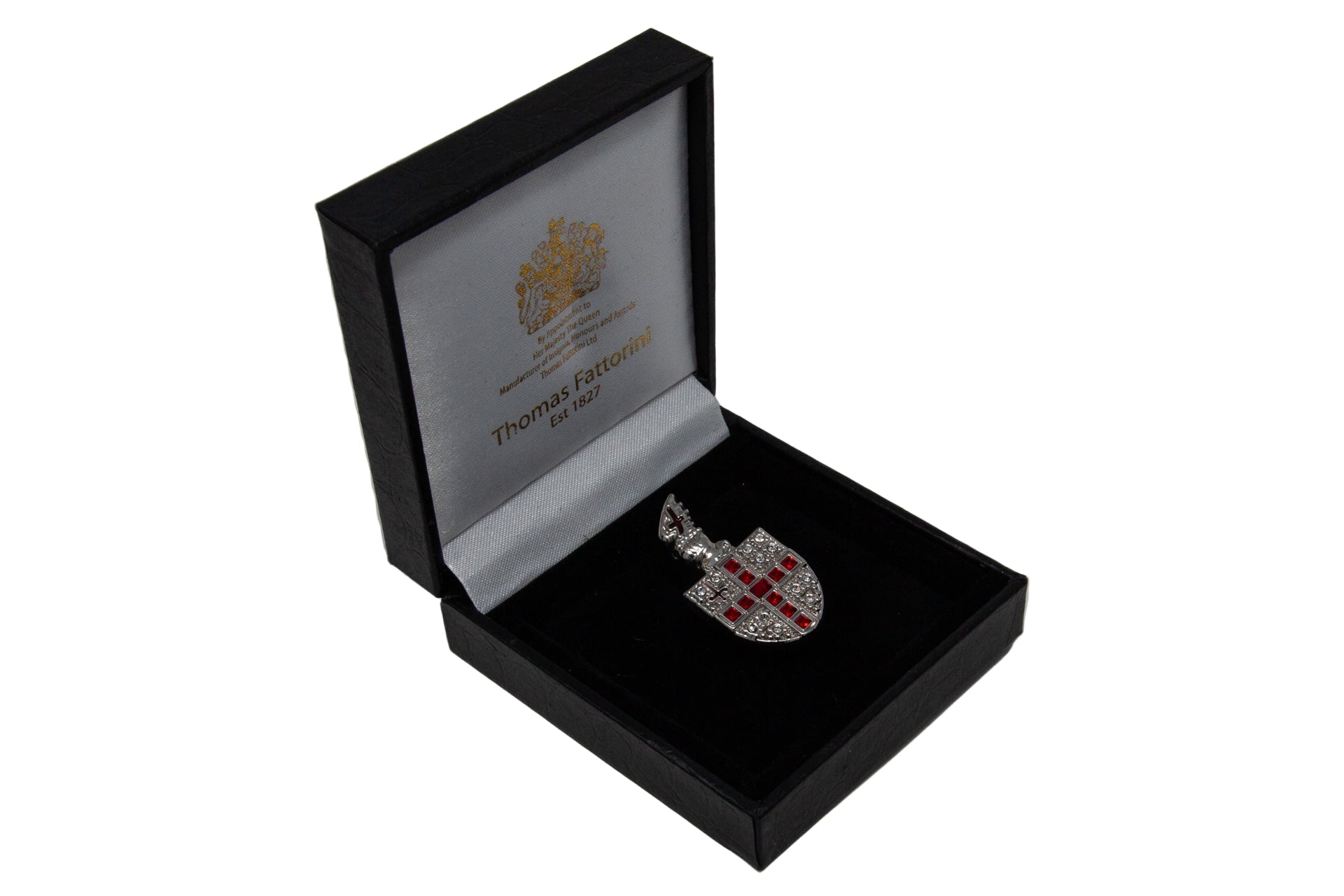 Diamante City of London shield brooch