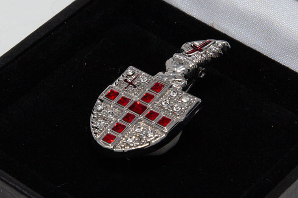 Diamante City of London shield brooch