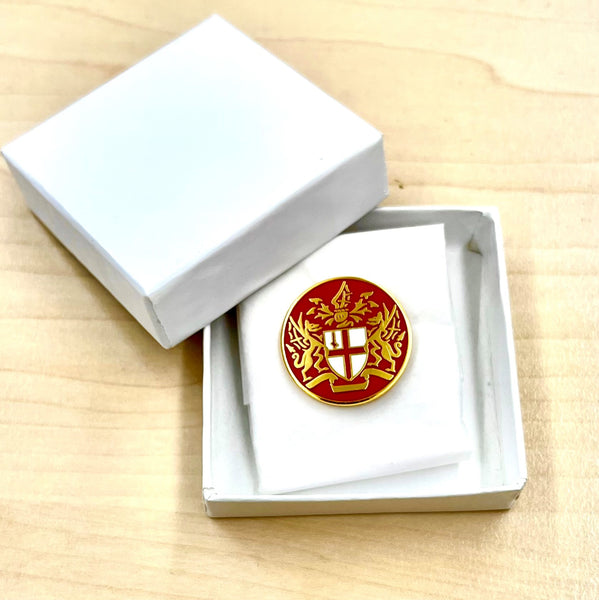 Red coat of arms lapel/tie pin