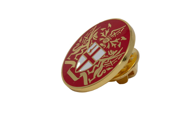 Red coat of arms lapel/tie pin