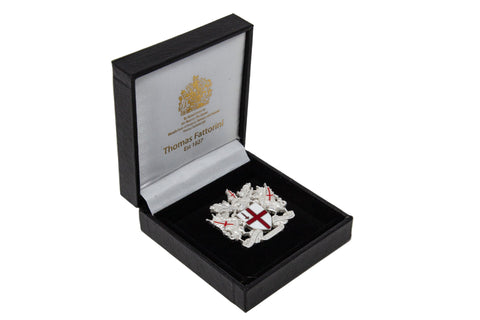 Silver City of London coat of arms brooch