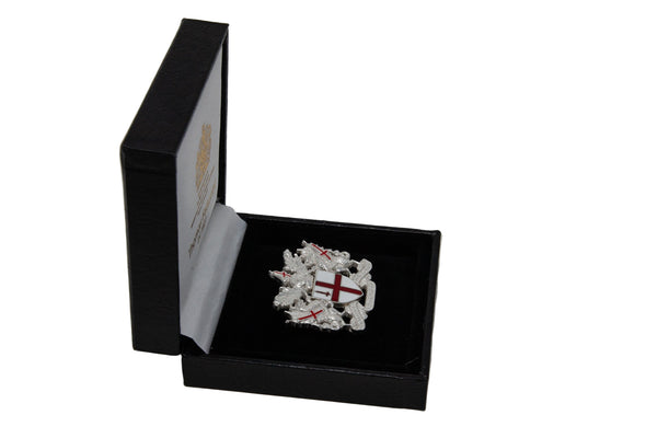 Silver City of London coat of arms brooch
