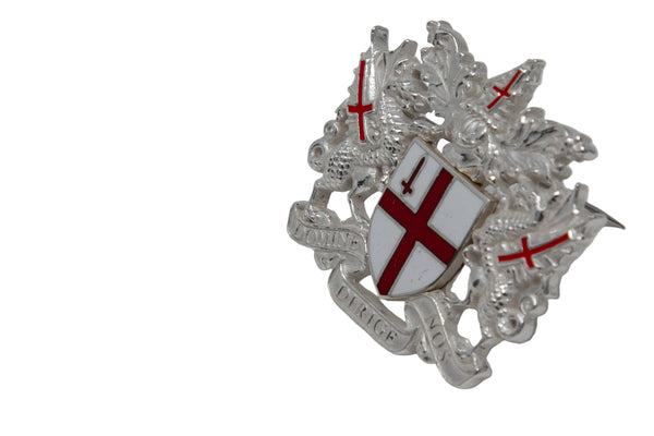Silver City of London coat of arms brooch