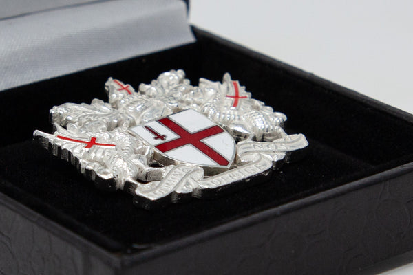 Silver City of London coat of arms brooch
