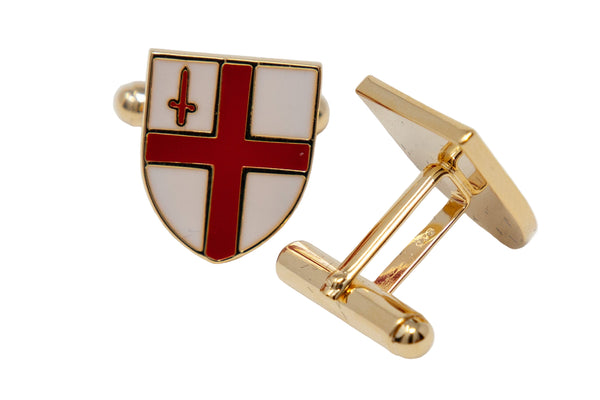 Silver gilt City of London shield cufflinks