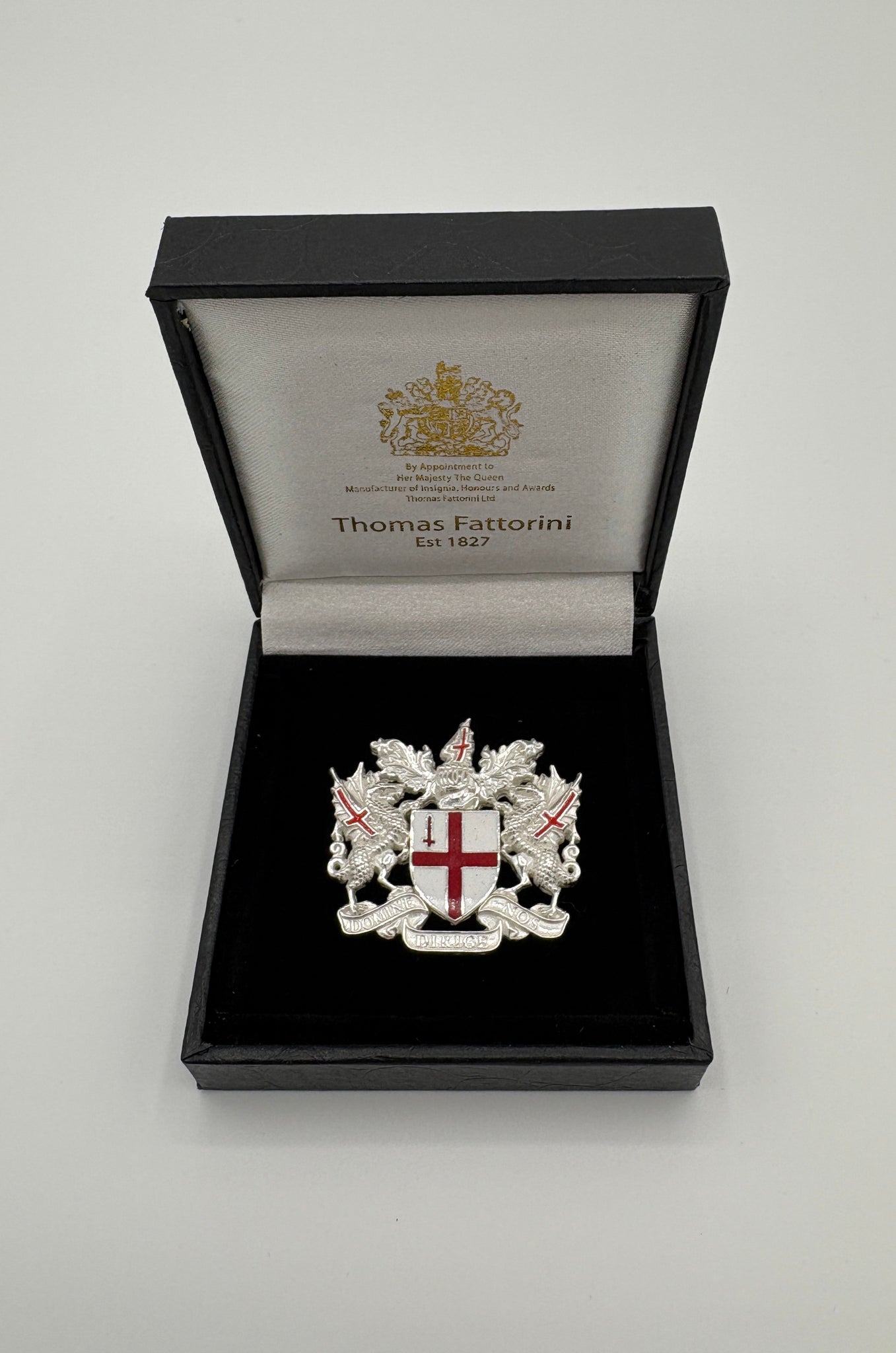 Silver City of London coat of arms brooch