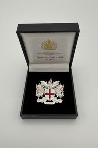 Silver City of London coat of arms brooch