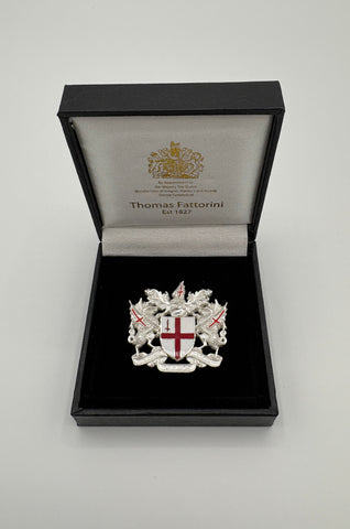 Silver City of London coat of arms brooch